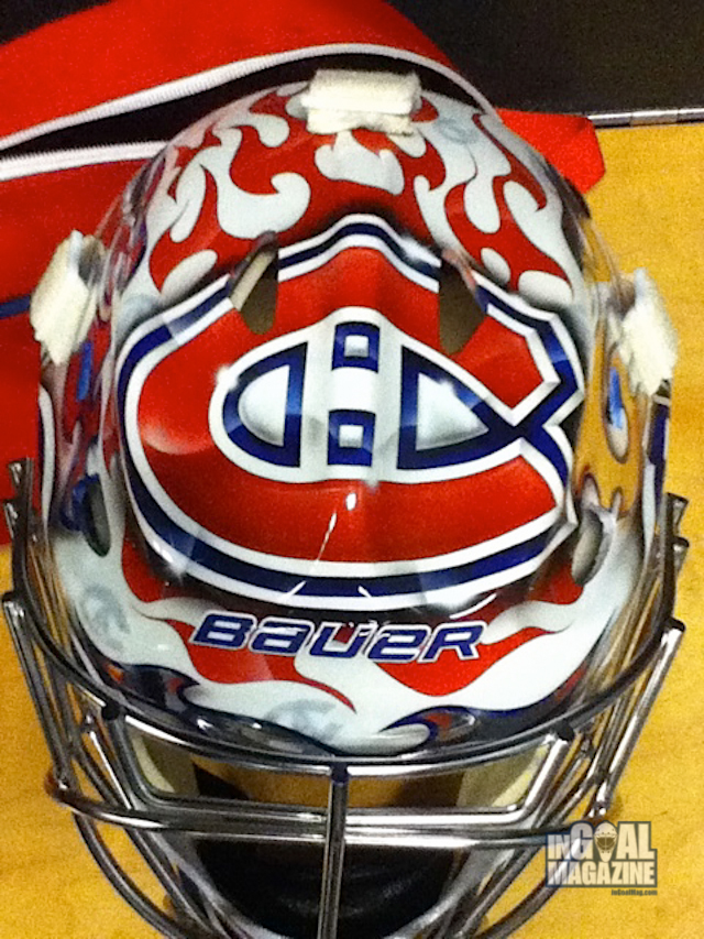 Sneak Peek of Price’s New Mask vs Canucks